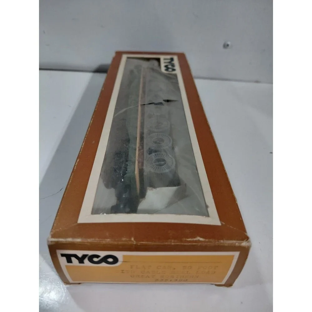 Tyco 335: 300 HO Gauge Model Railroad Great Northern Flat & Cable Load w/Box